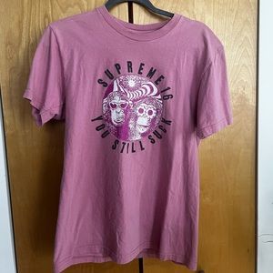 Supreme tee! Print is distressed as seen in photos. 100% cotton